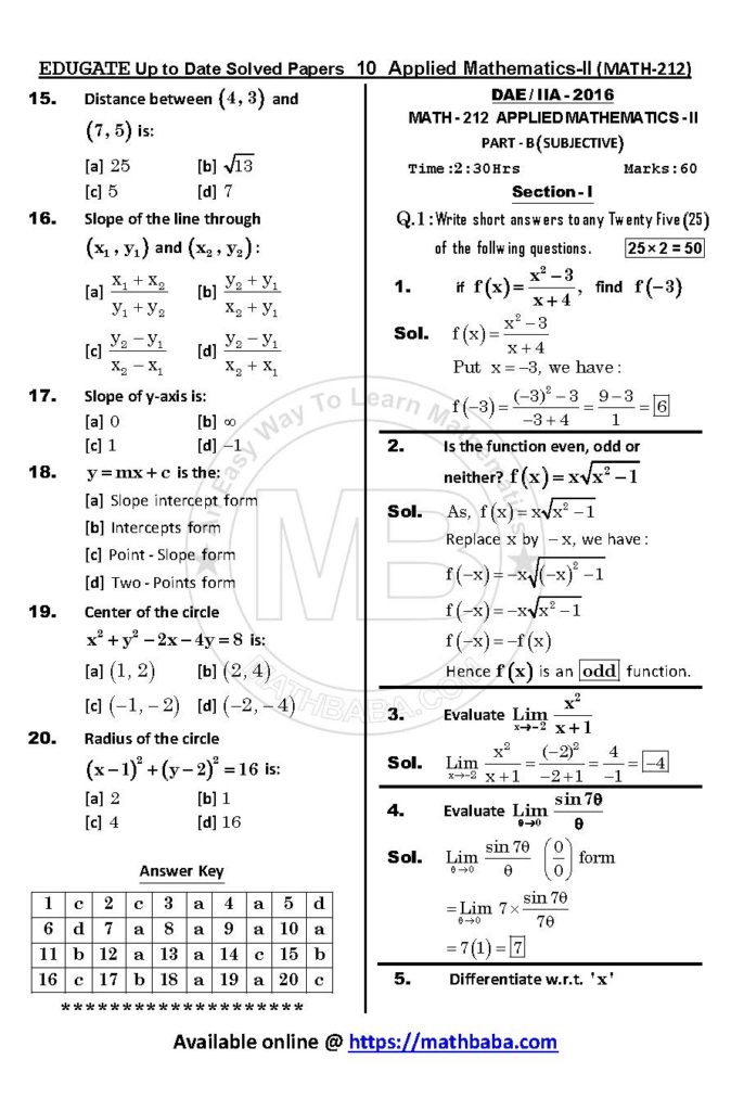 Up to Date MATH 212 Page 10