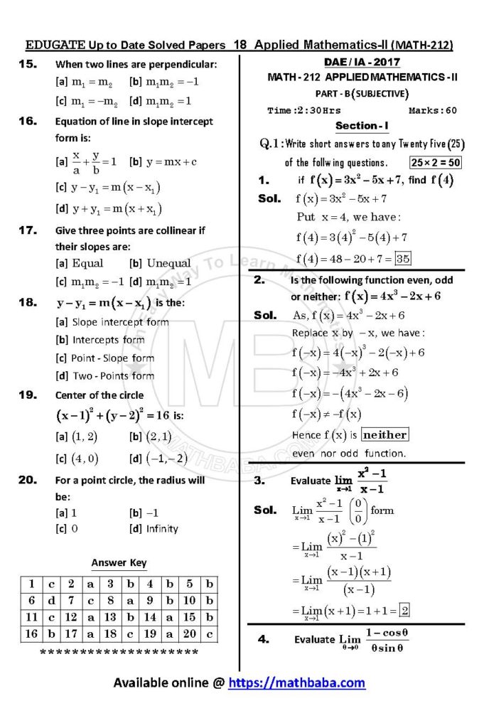 Up to Date MATH 212 Page 18