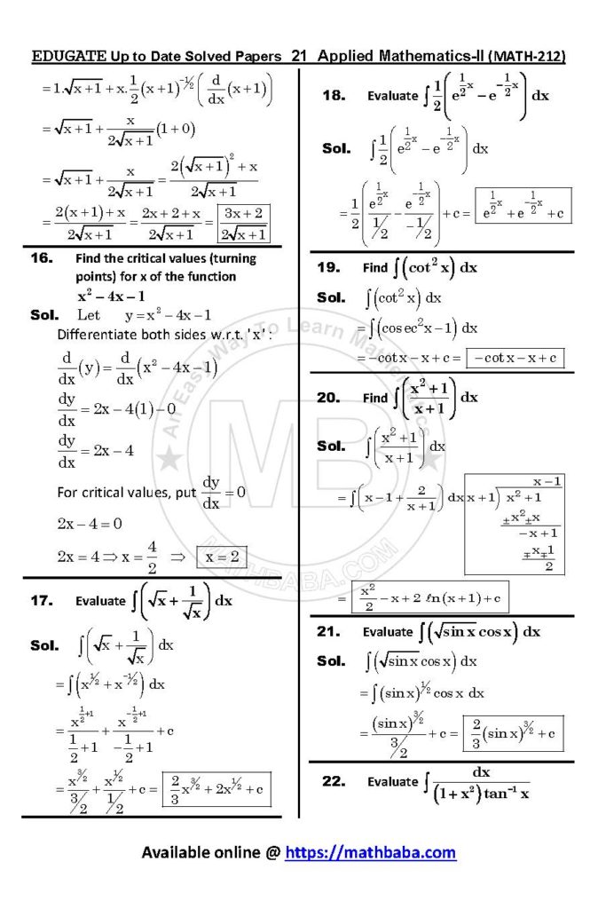 Up to Date MATH 212 Page 21