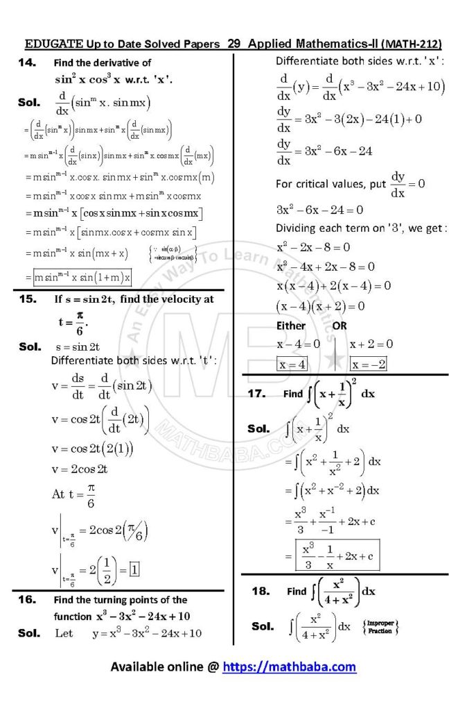 Up to Date MATH 212 Page 29