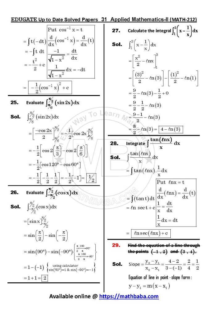 Up to Date MATH 212 Page 31