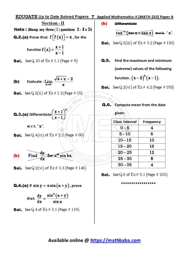 Up to Date MATH 233 Paper A Page 07