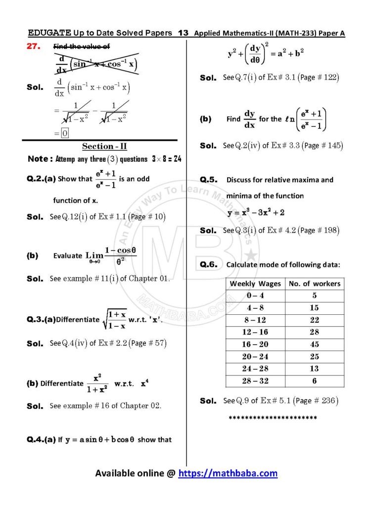 Up to Date MATH 233 Paper A Page 13