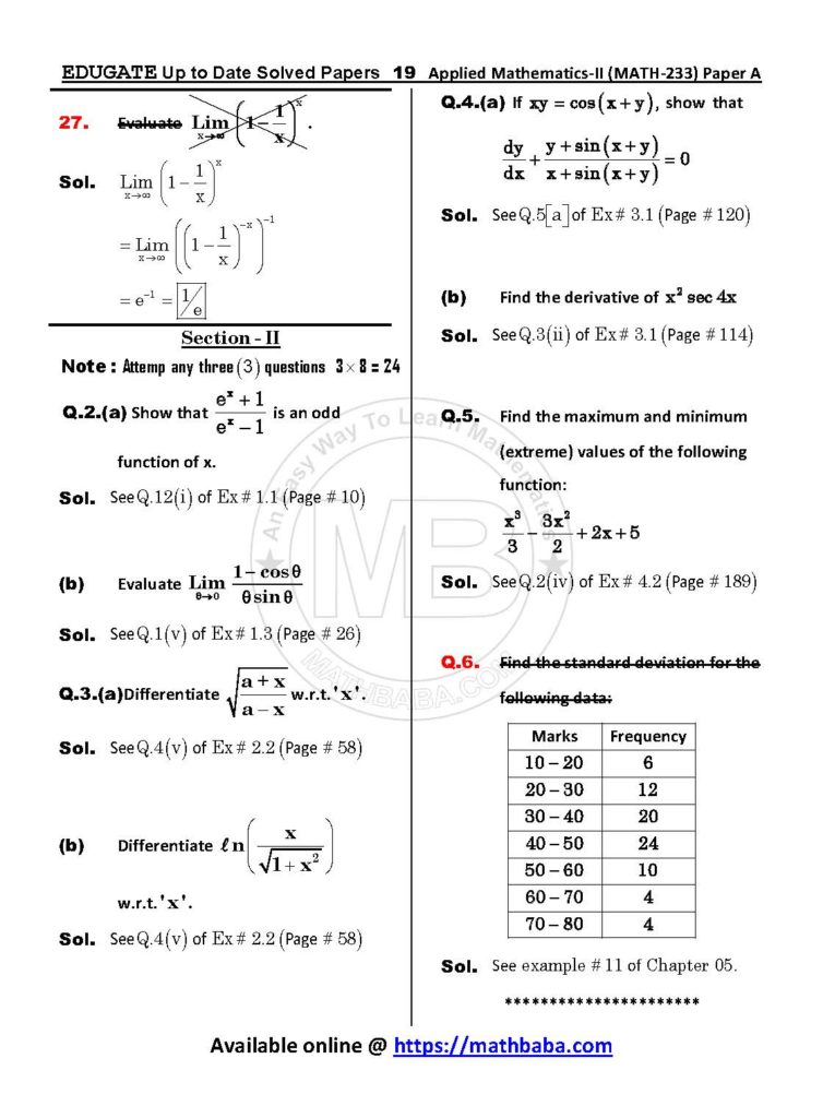 Up to Date MATH 233 Paper A Page 19