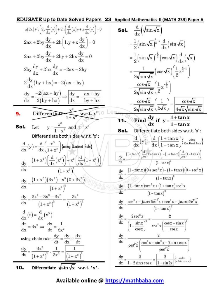 Up to Date MATH 233 Paper A Page 23