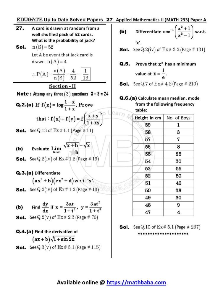 Up to Date MATH 233 Paper A Page 27