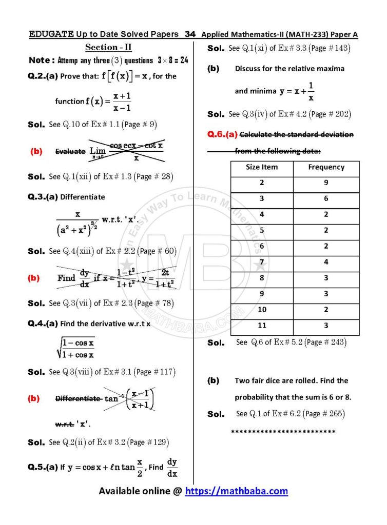 Up to Date MATH 233 Paper A Page 34