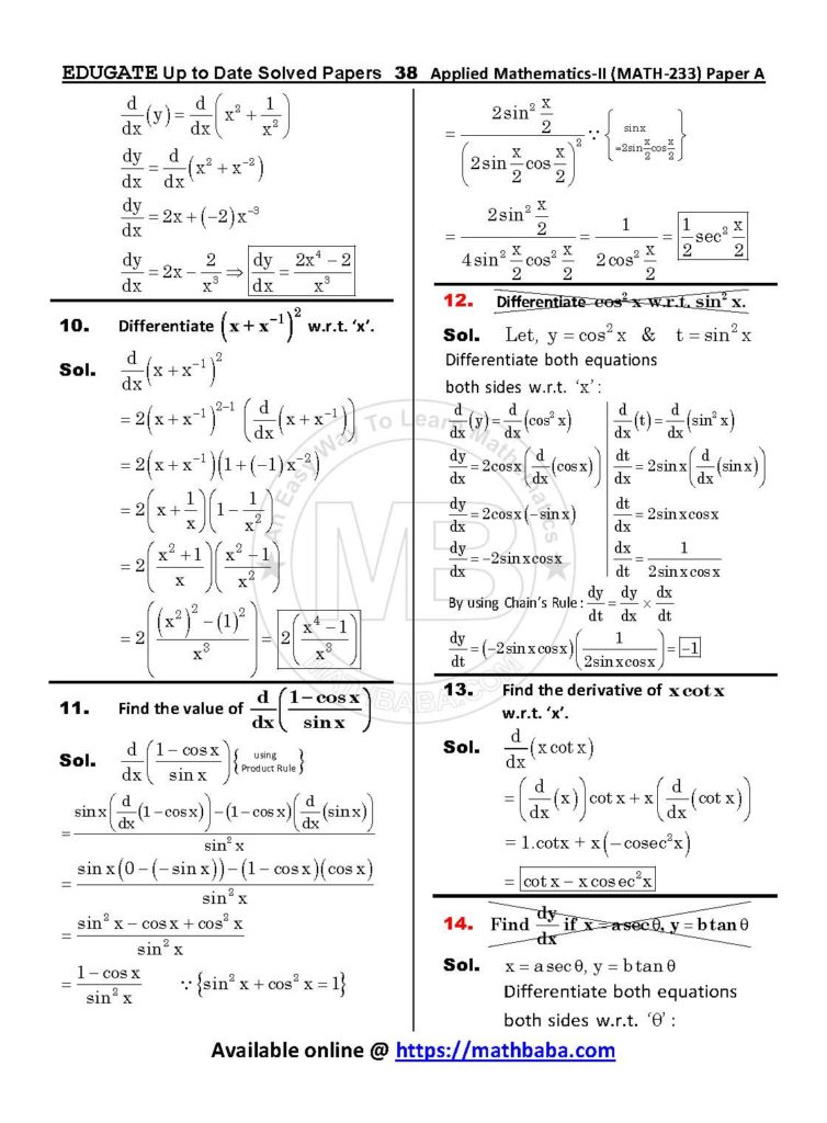 Up to Date MATH 233 Paper A Page 38