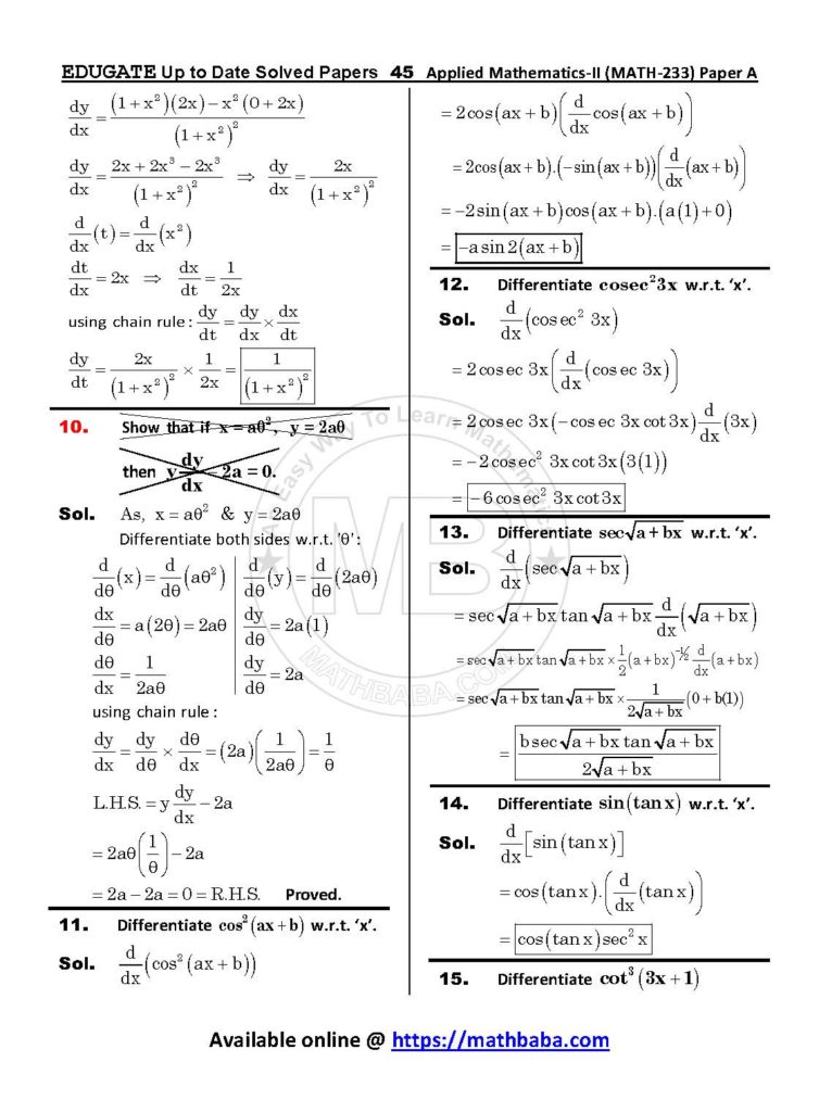 Up to Date MATH 233 Paper A Page 45