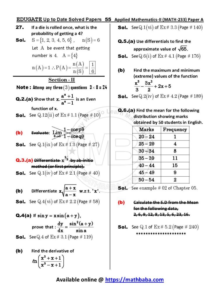 Up to Date MATH 233 Paper A Page 55