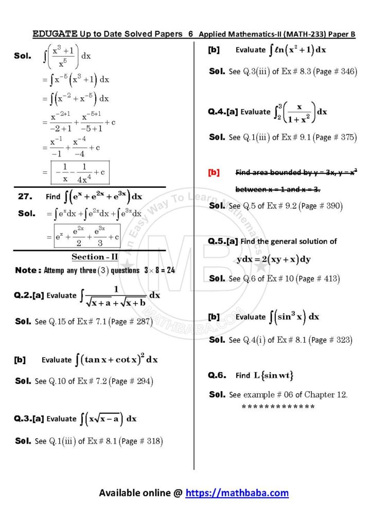 Up to Date MATH 233 Paper B Page 06