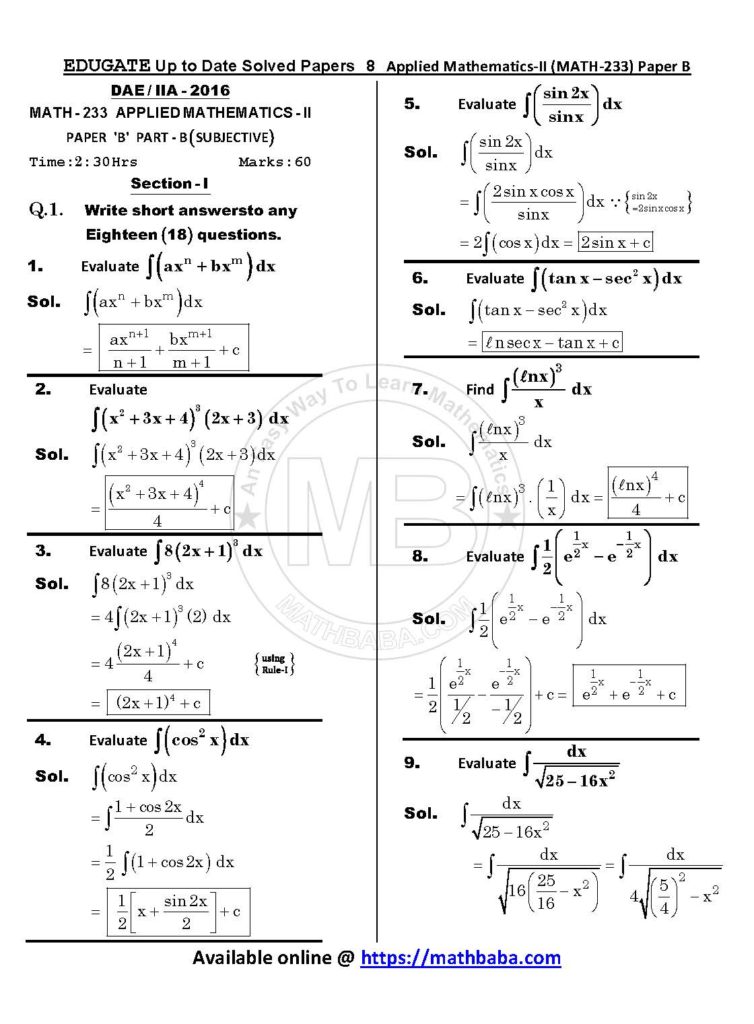 Up to Date MATH 233 Paper B Page 08