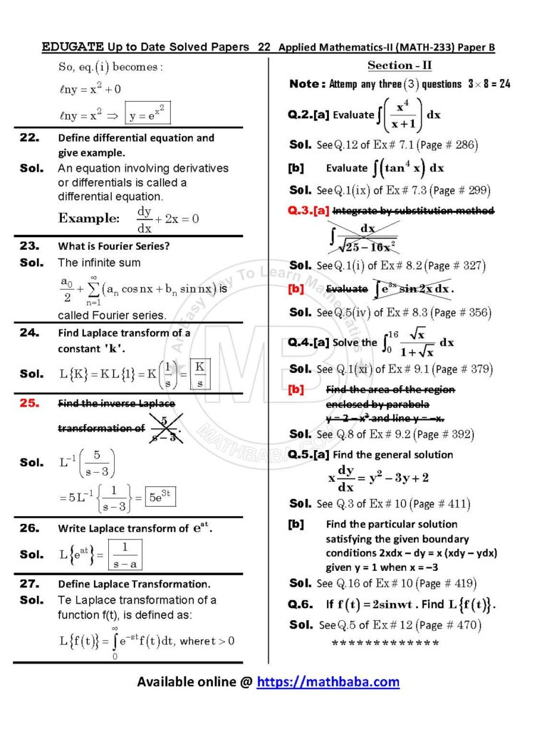 Up to Date MATH 233 Paper B Page 22