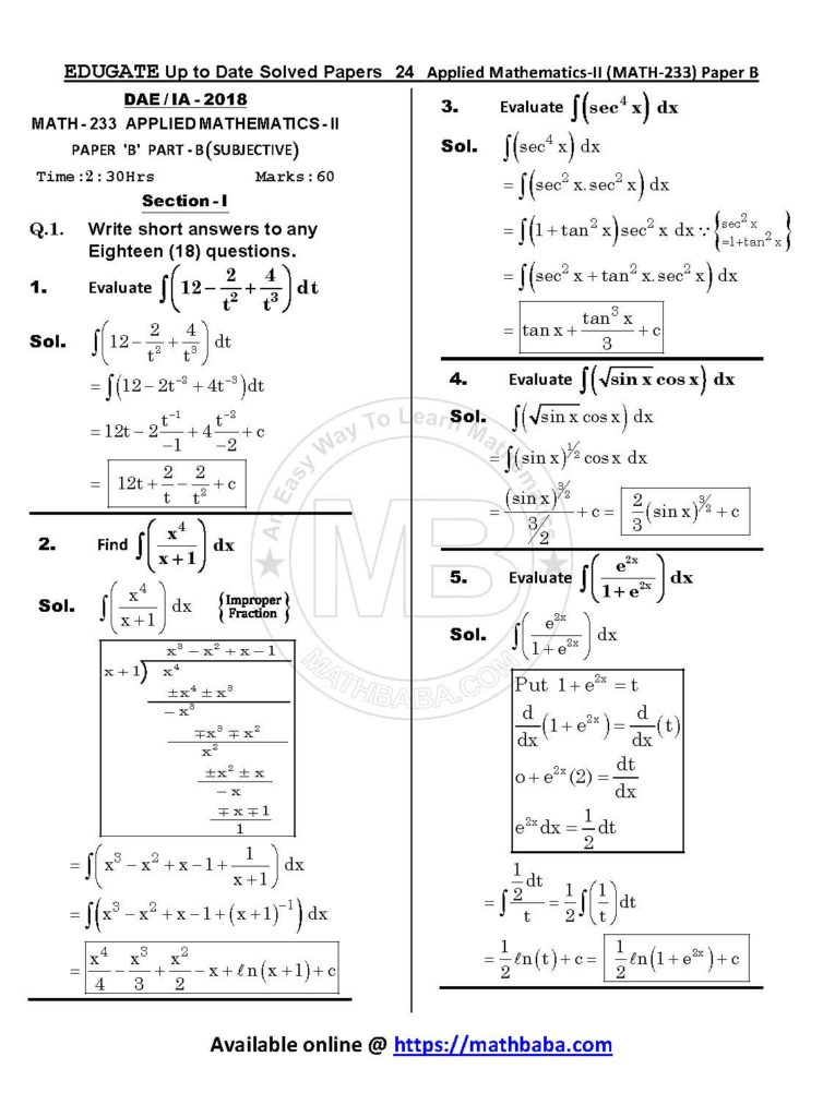 Up to Date MATH 233 Paper B Page 24