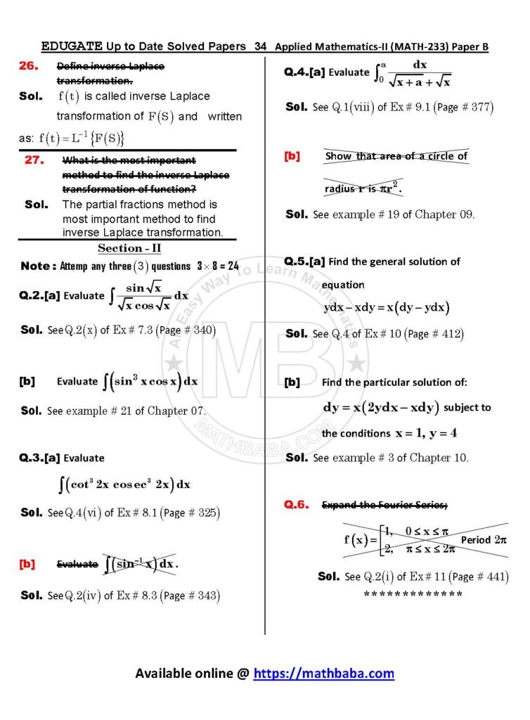 Up to Date MATH 233 Paper B Page 34