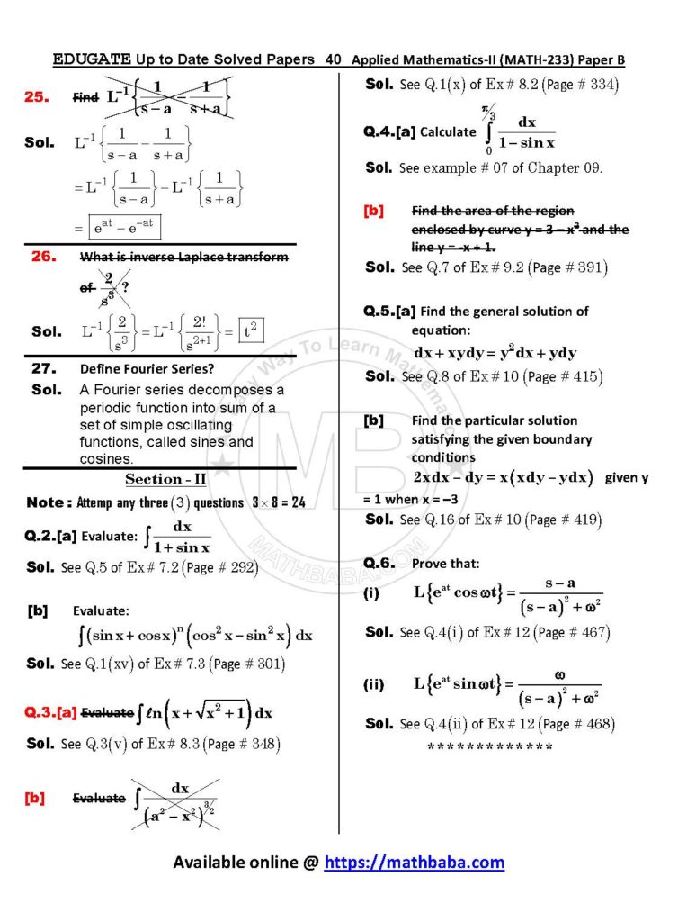 Up to Date MATH 233 Paper B Page 40