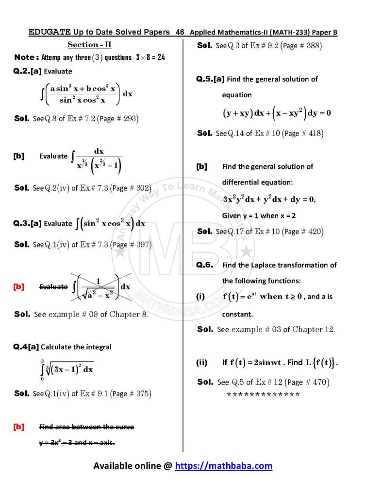 Up to Date MATH 233 Paper B Page 46