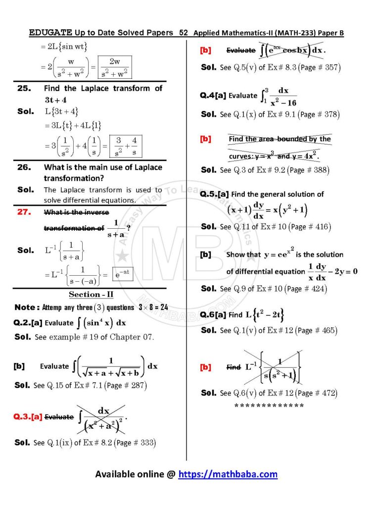 Up to Date MATH 233 Paper B Page 52