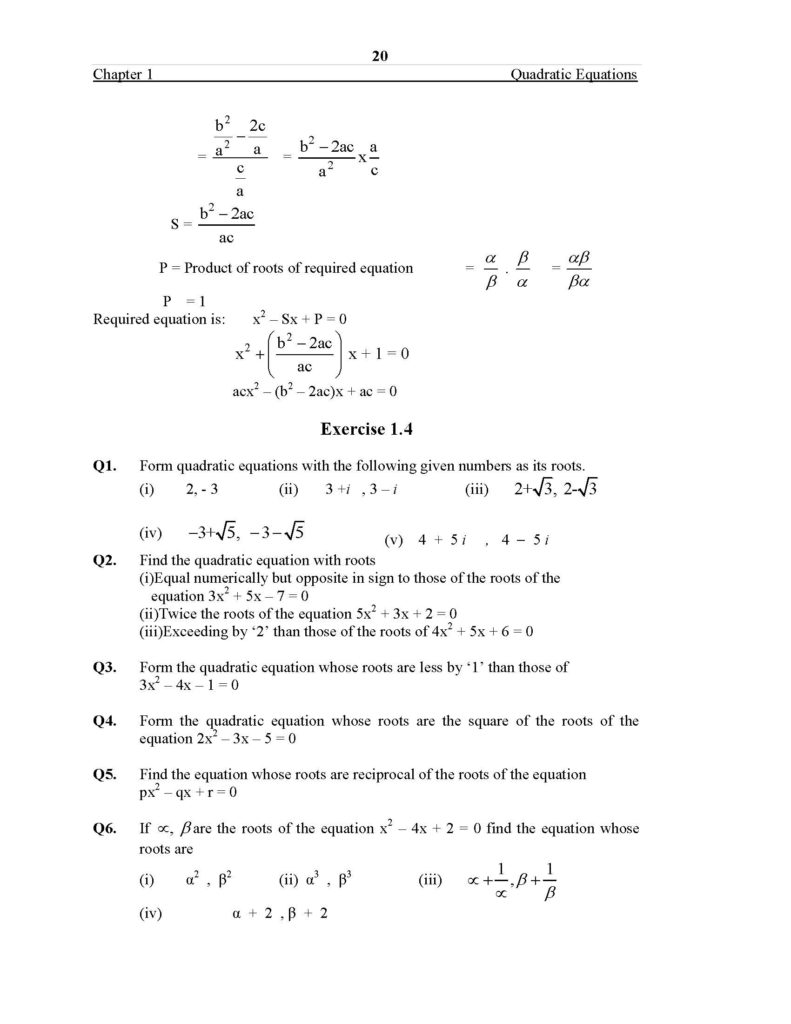 EXERCISE 1.4|MATH-113 - Page 3 of 4 - Math Baba