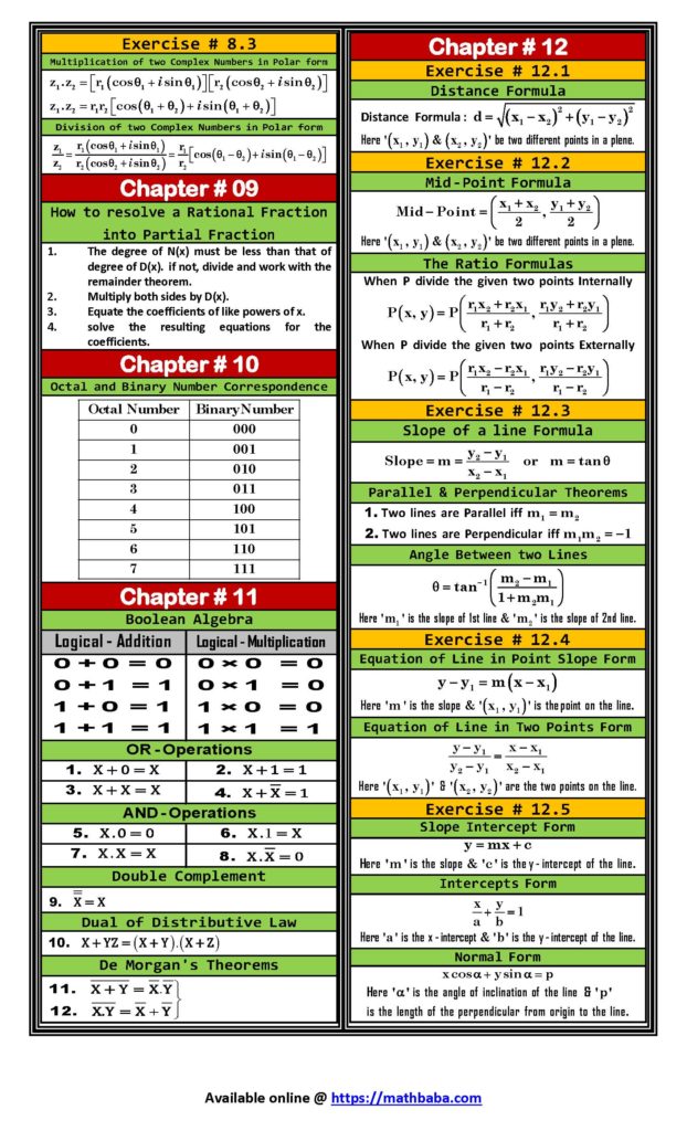 Formulas Math 123 Page 3 8