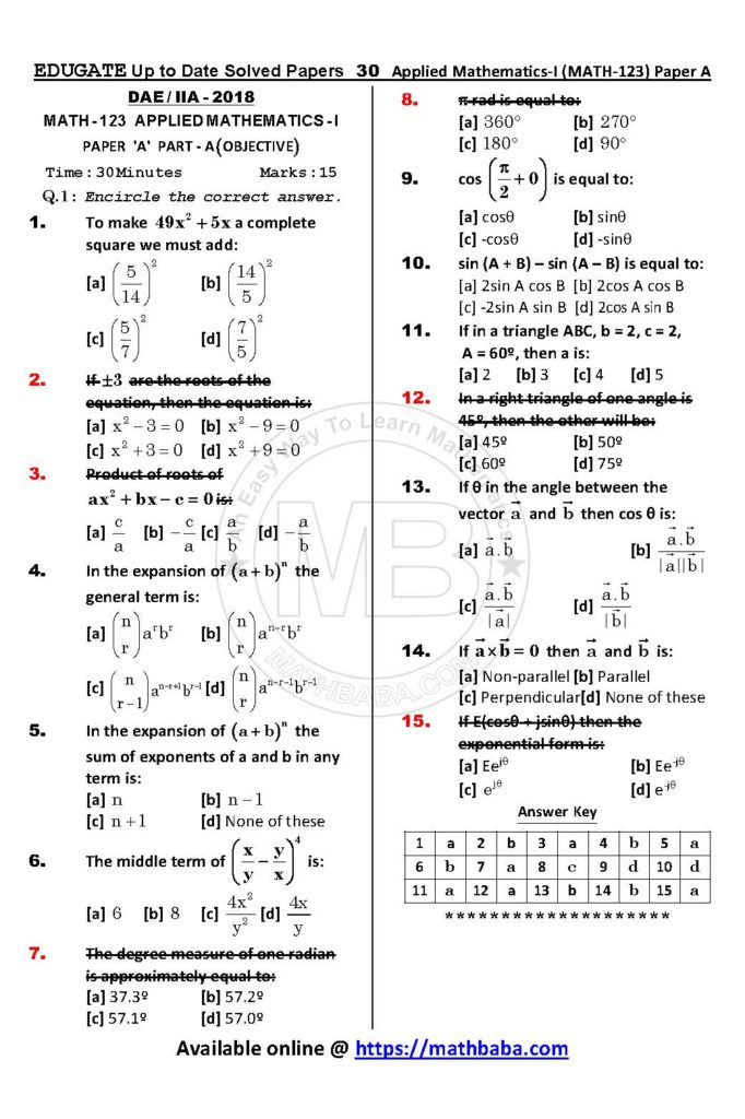 Math 123 Paper A Up to date Page 30