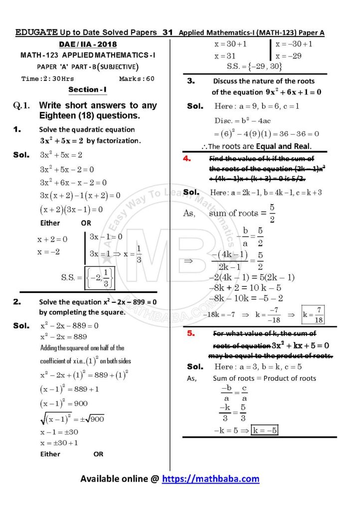 Math 123 Paper A Up to date Page 31