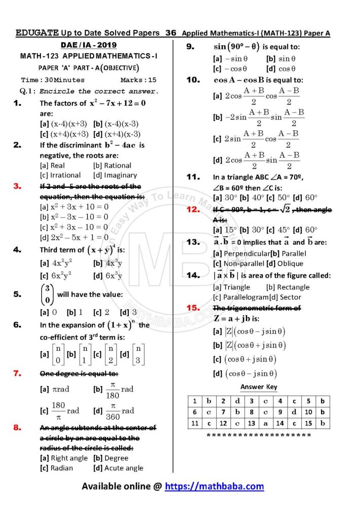 Math 123 Paper A Up to date Page 36