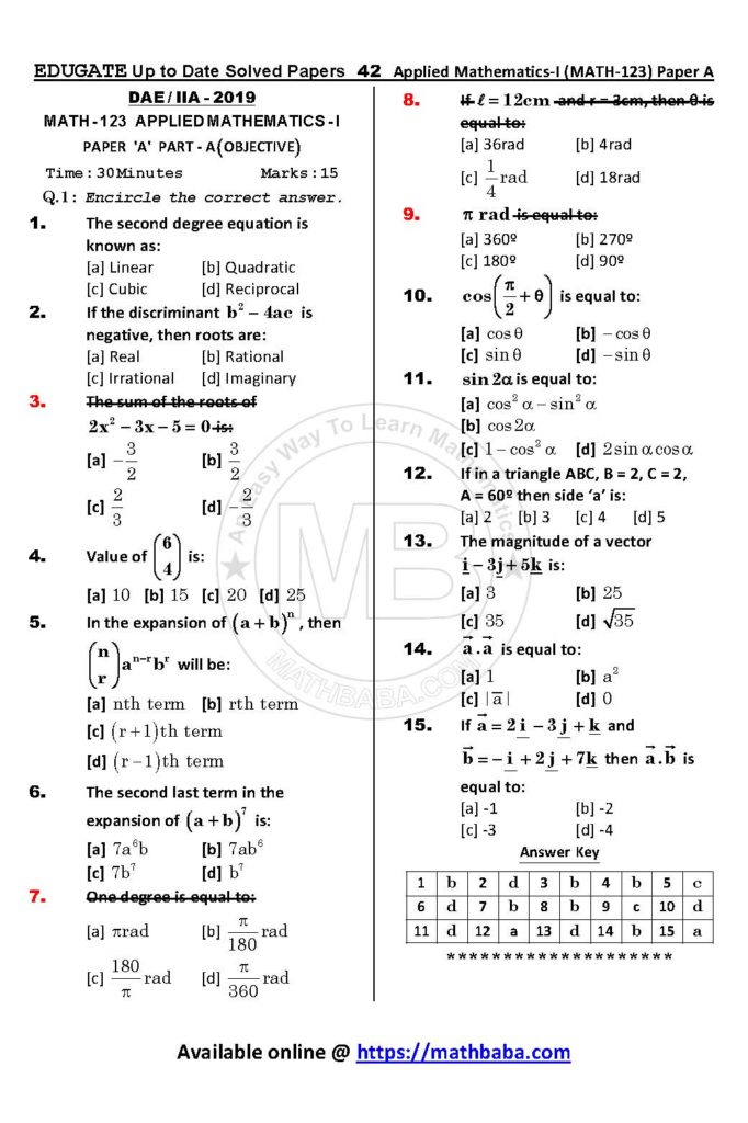 Math 123 Paper A Up to date Page 42