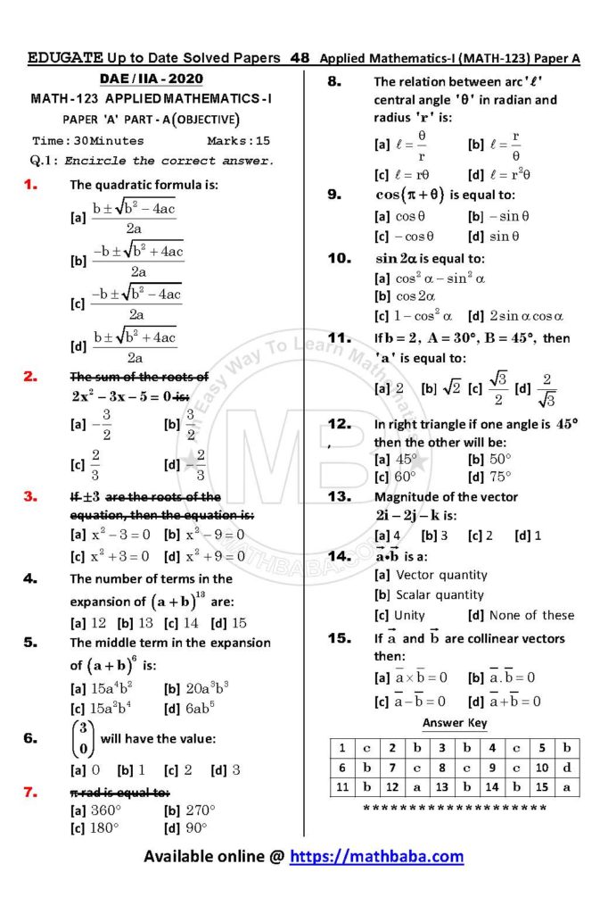 Math 123 Paper A Up to date Page 48