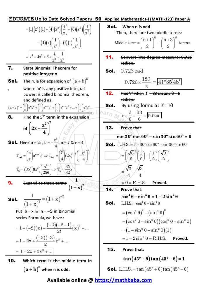 Math 123 Paper A Up to date Page 50