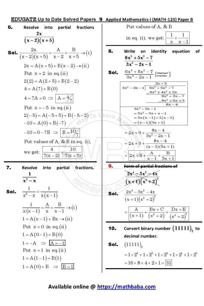 Math 123 Paper B Up to date Page 09