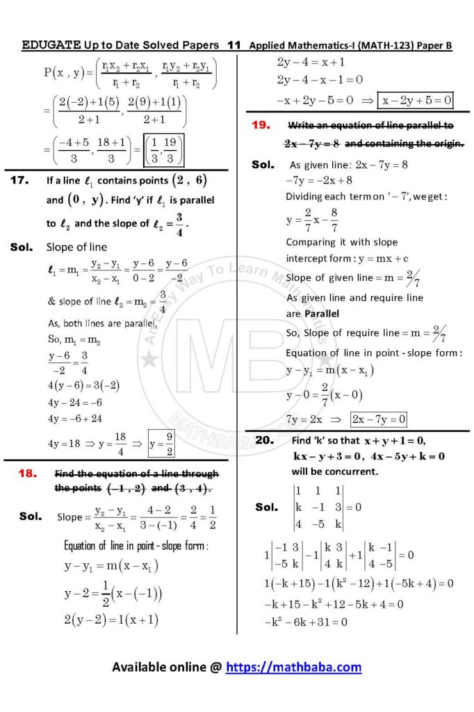 Math 123 Paper B Up to date Page 11