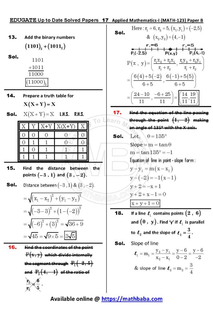 Math 123 Paper B Up to date Page 17