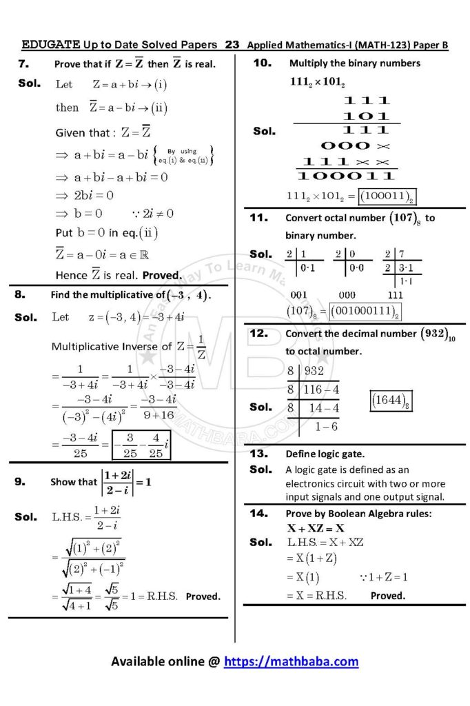 Math 123 Paper B Up to date Page 23