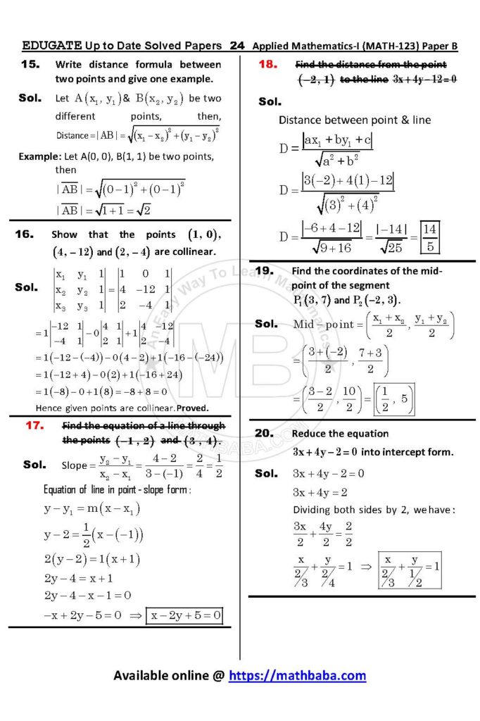 Math 123 Paper B Up to date Page 24