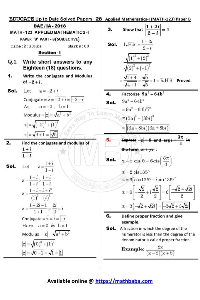 Math 123 Paper B Up to date Page 28