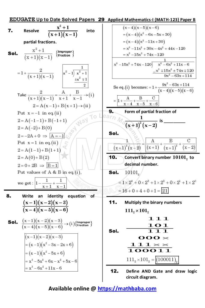 Math 123 Paper B Up to date Page 29