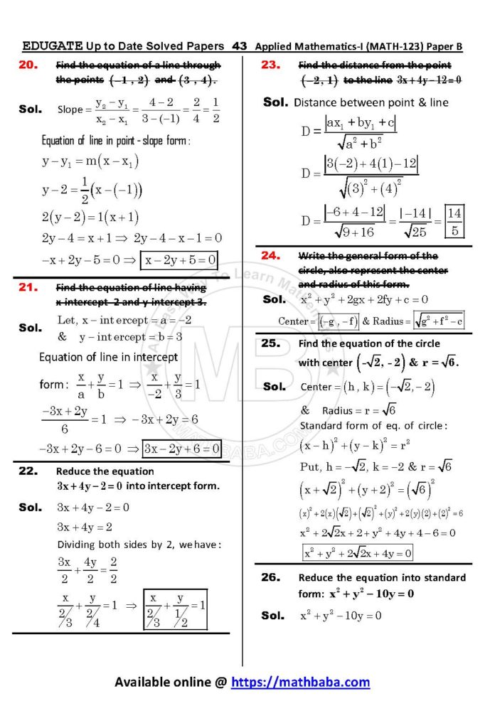 Math 123 Paper B Up to date Page 43