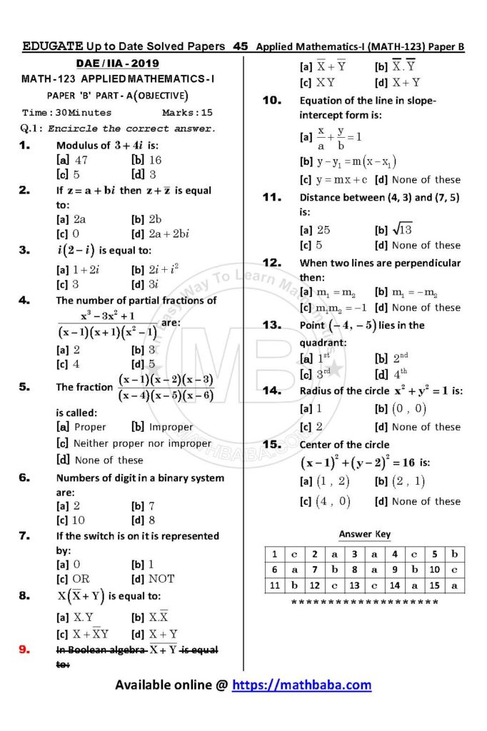 Math 123 Paper B Up to date Page 45