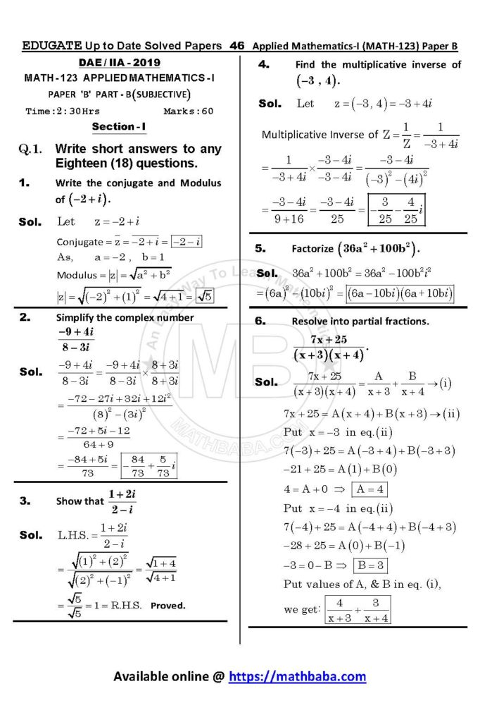 Math 123 Paper B Up to date Page 46