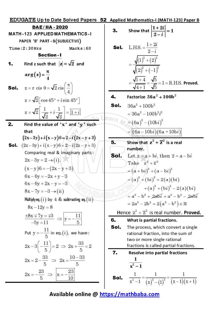 Math 123 Paper B Up to date Page 52