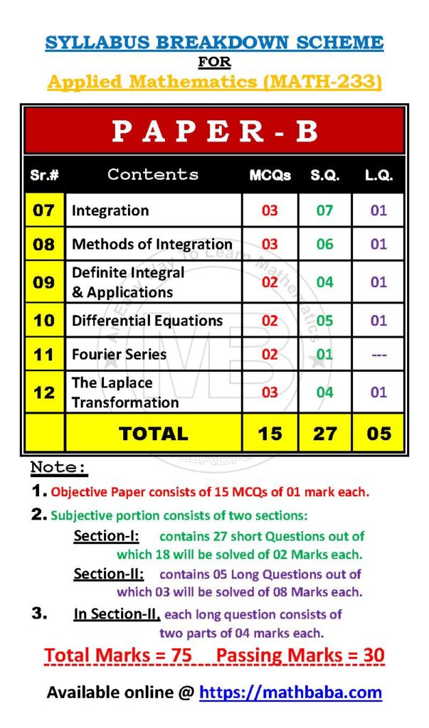 Paper Scheme MATH 233 Page 2